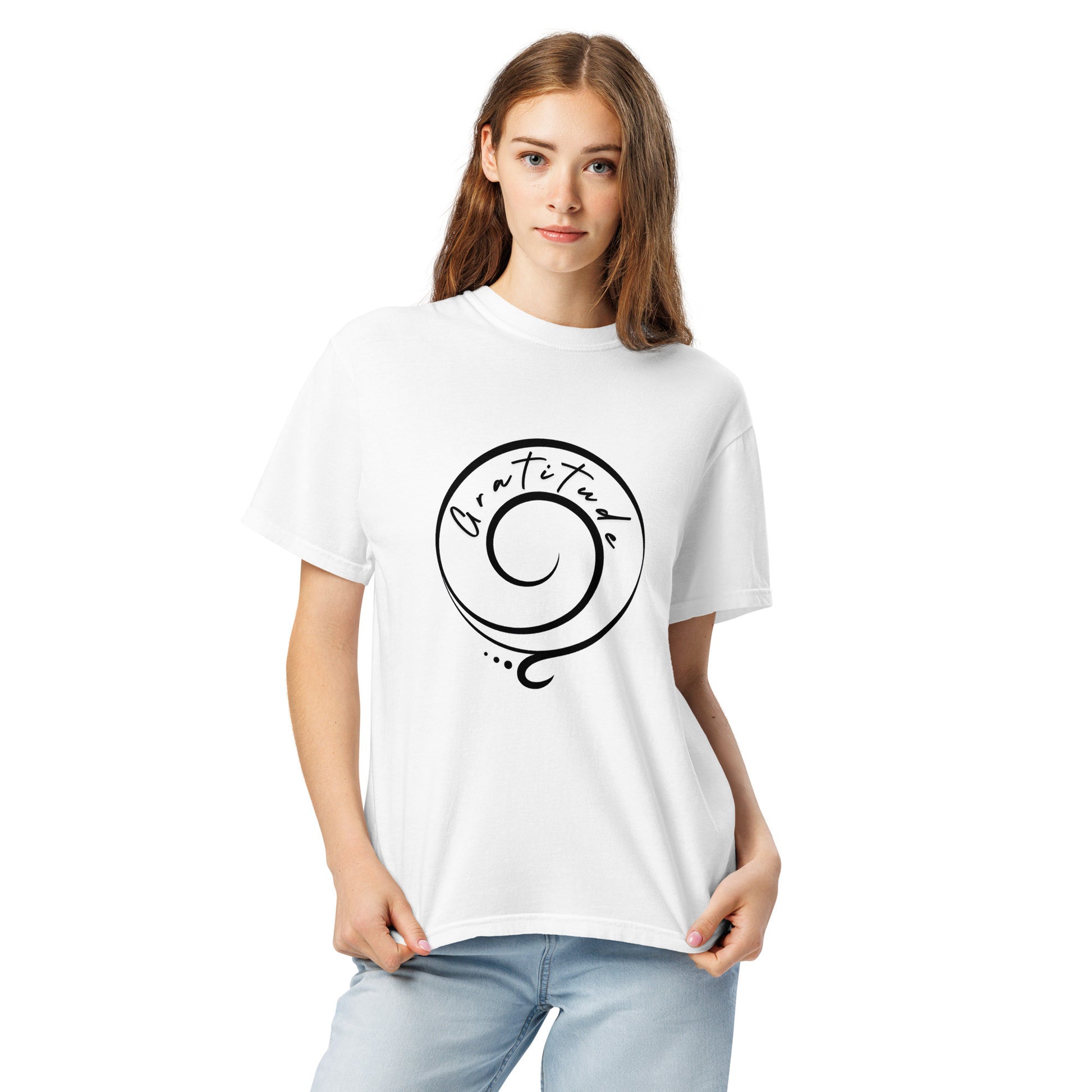 Gratitude Spiral Symbol T-Shirt | Mindfulness, Sacred Geometry, Positive Energy-0
