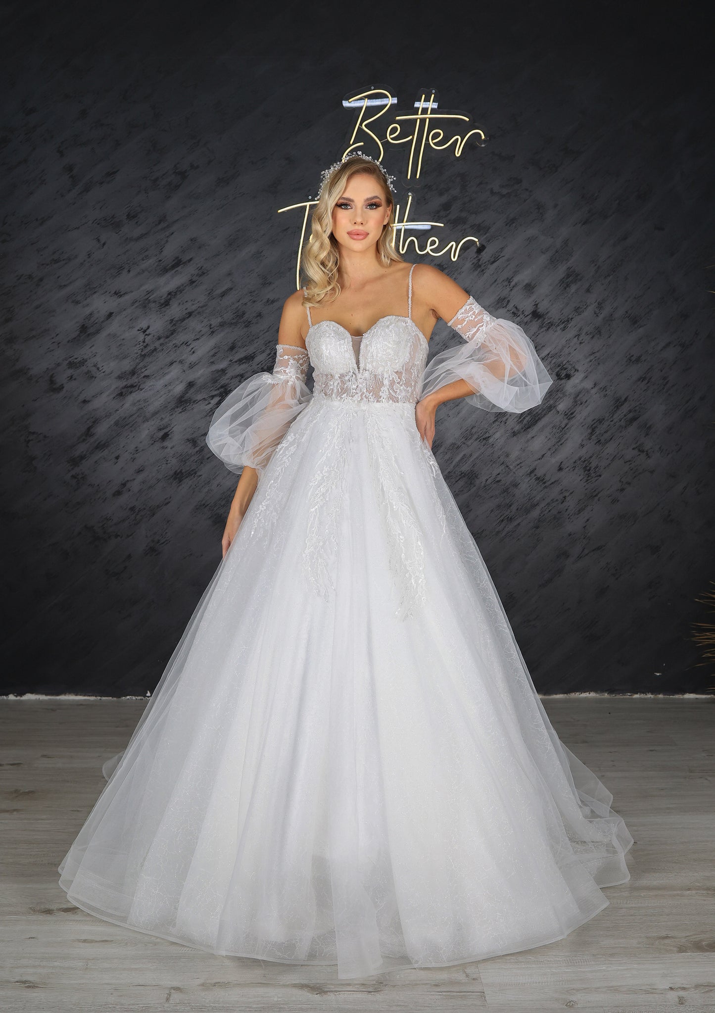 Edna narrow skirt a line wedding dress-1