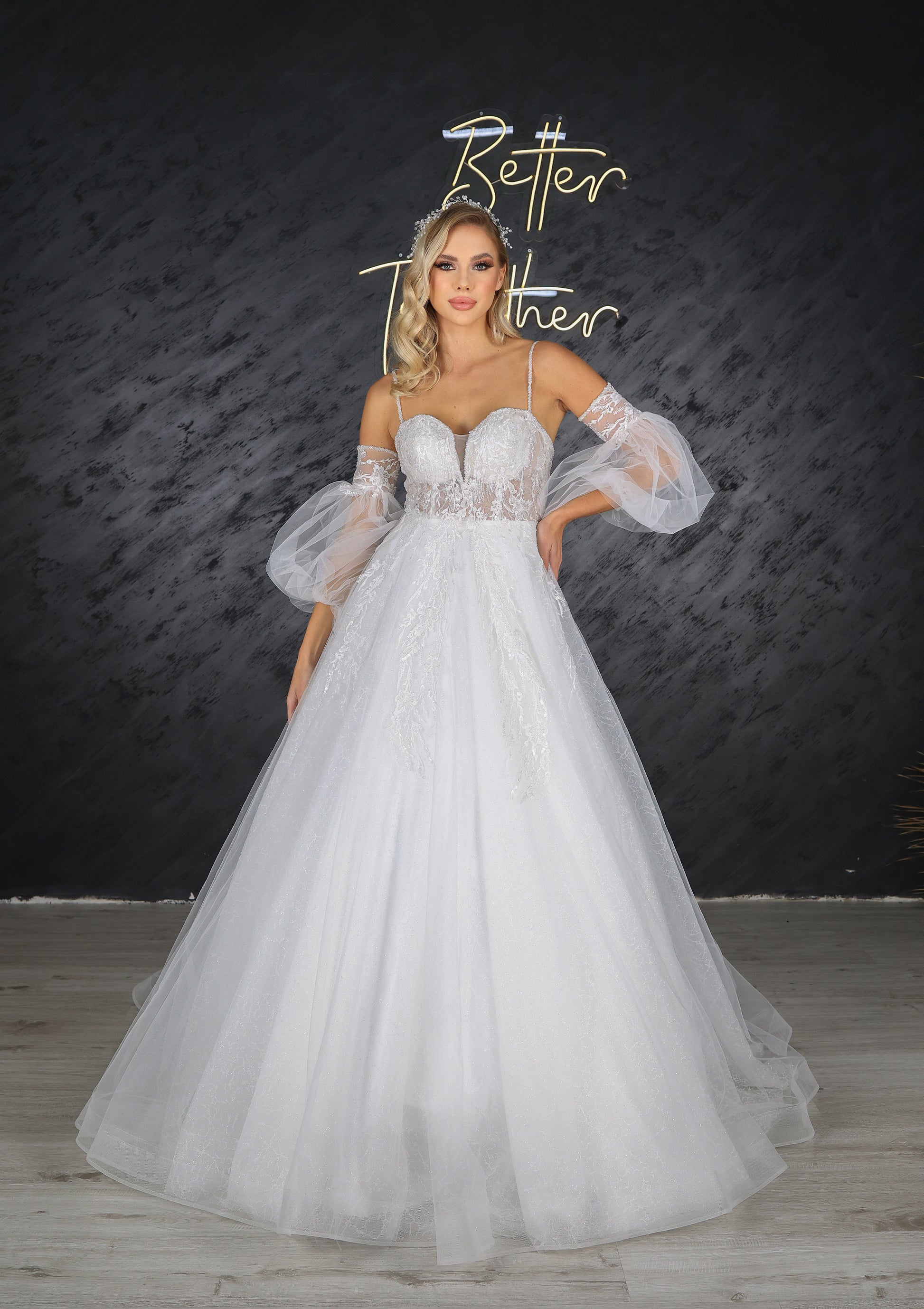 Edna narrow skirt a line wedding dress-1