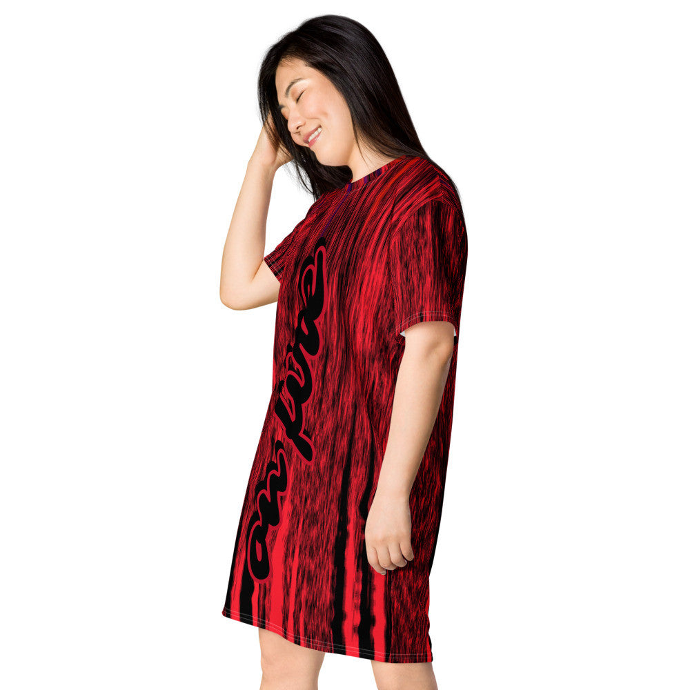 ON FIRE T-shirt Dress by Gianneli-4