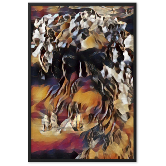 WHEN POSEIDON ASKED THE WAVES TO DANCE PREMIUM Framed Poster-0