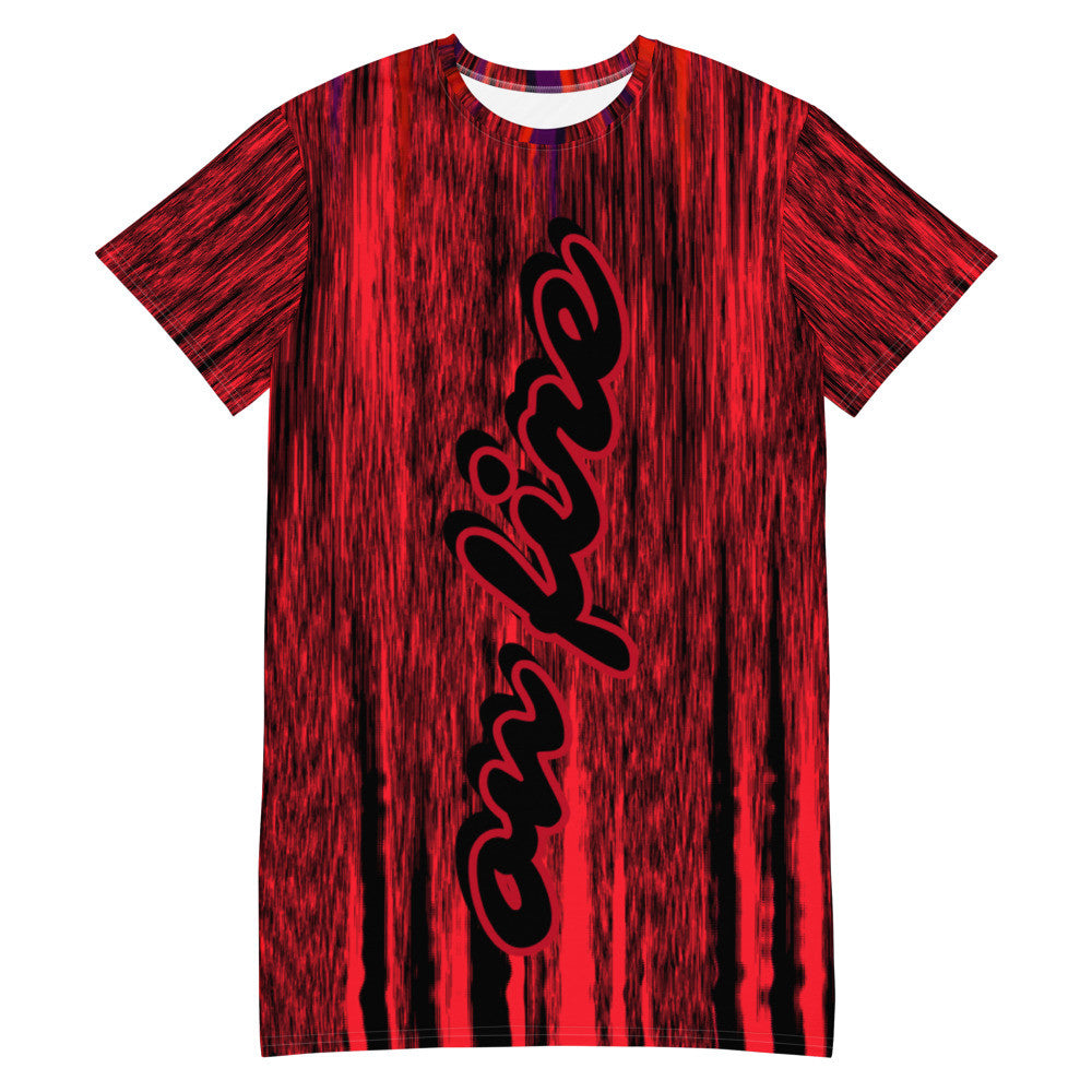 ON FIRE T-shirt Dress by Gianneli-0