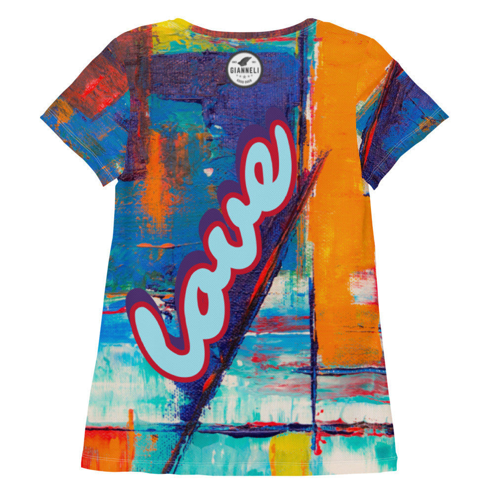 PURE LOVE Women's Athletic T-shirt by Gianneli-1