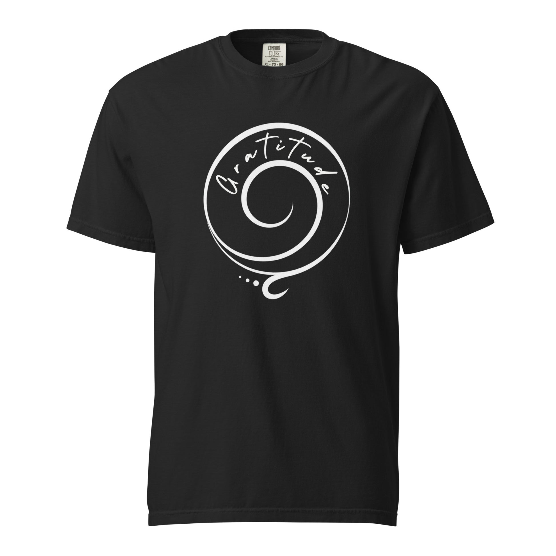 Gratitude Spiral Symbol T-Shirt design | Mindfulness Black-0