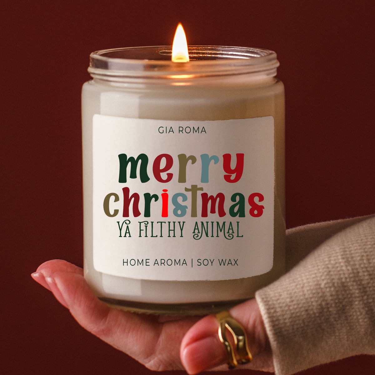 Merry Christmas Candle-0