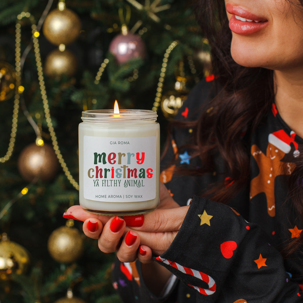 Merry Christmas Candle-3