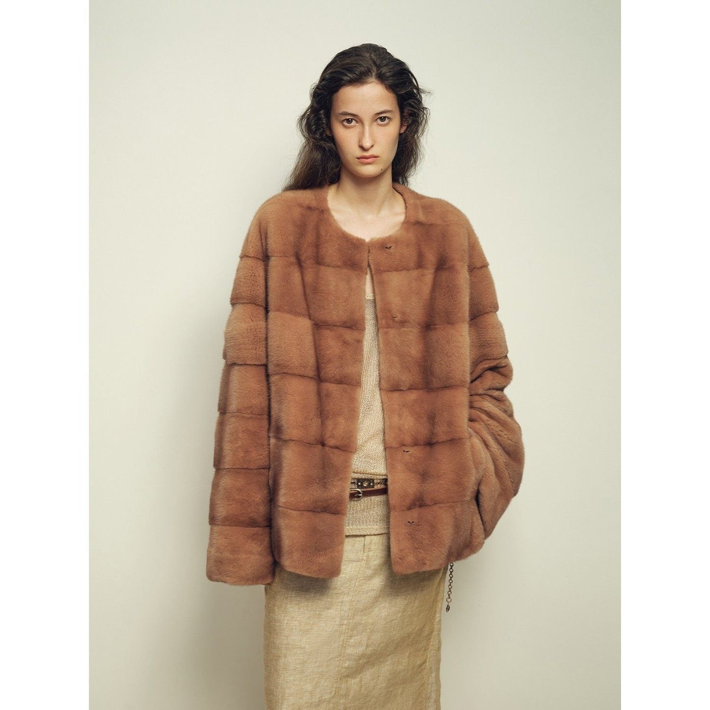 Fireladyfur Women's Purple Label Mink Coat | Horizontal Spine Tailoring | Mink Fur Outerwear“Legacy Mink”-7