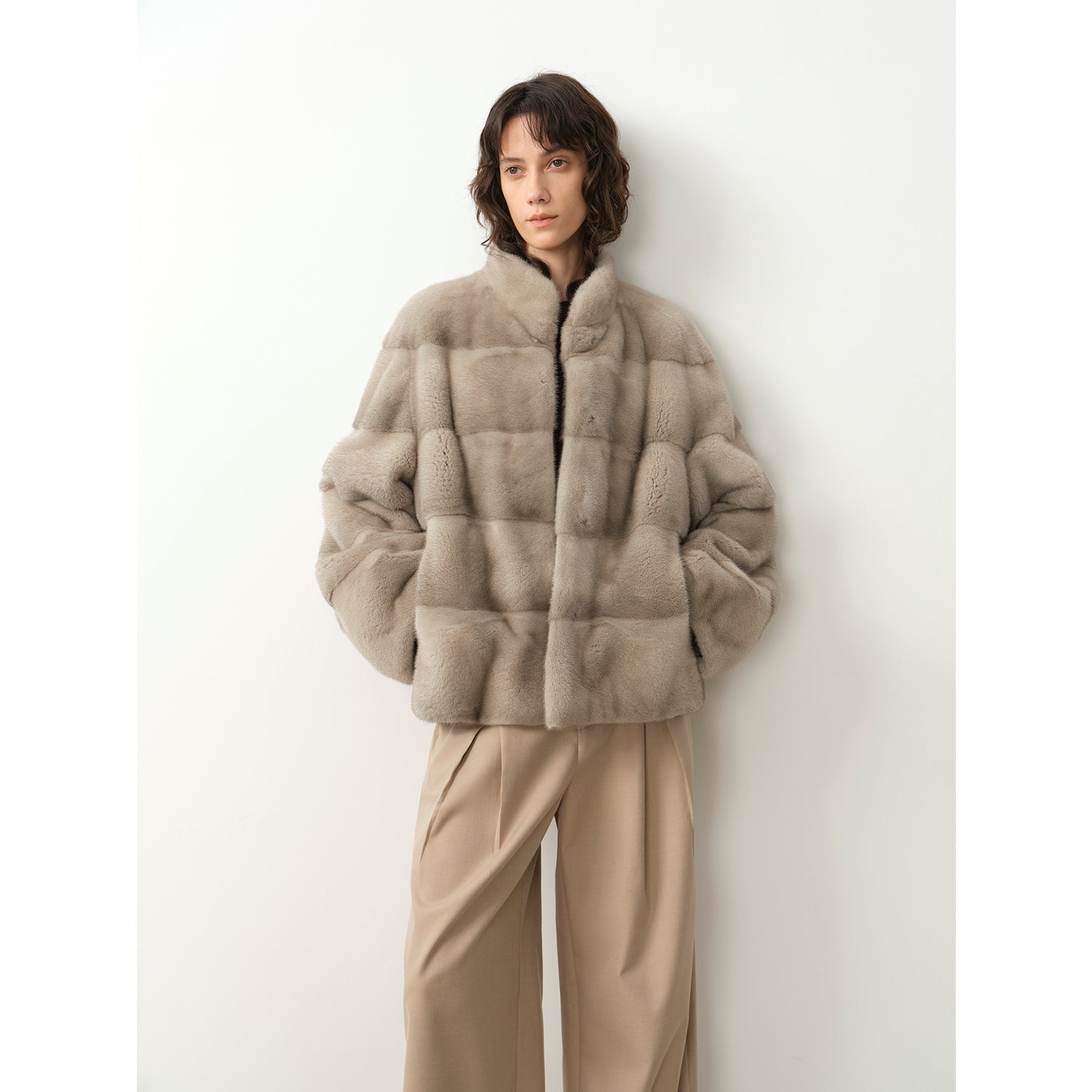Fireladyfur Women's Purple Label Mink Coat | Horizontal Spine Tailoring | Mink Fur Outerwear“Legacy Mink”-0