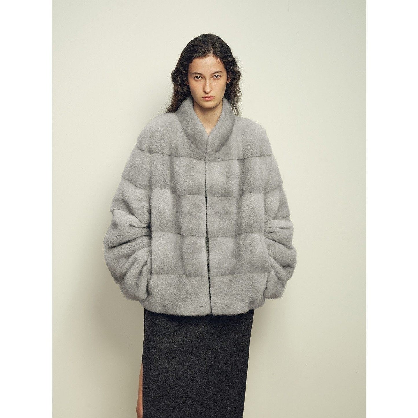 Fireladyfur Women's Purple Label Mink Coat | Horizontal Spine Tailoring | Mink Fur Outerwear“Legacy Mink”-3