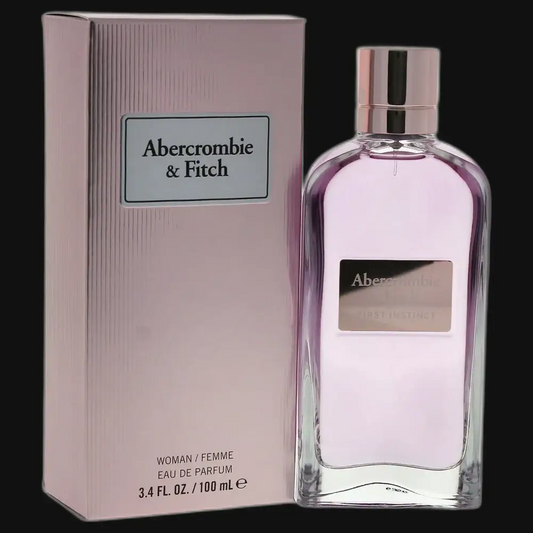 Abercrombie & Fitch perfume bottle and packaging on a black background