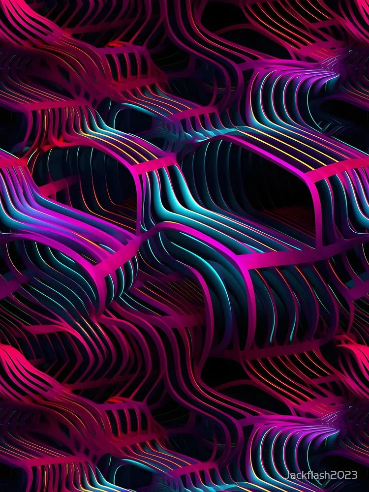 Neon 3D pattern
