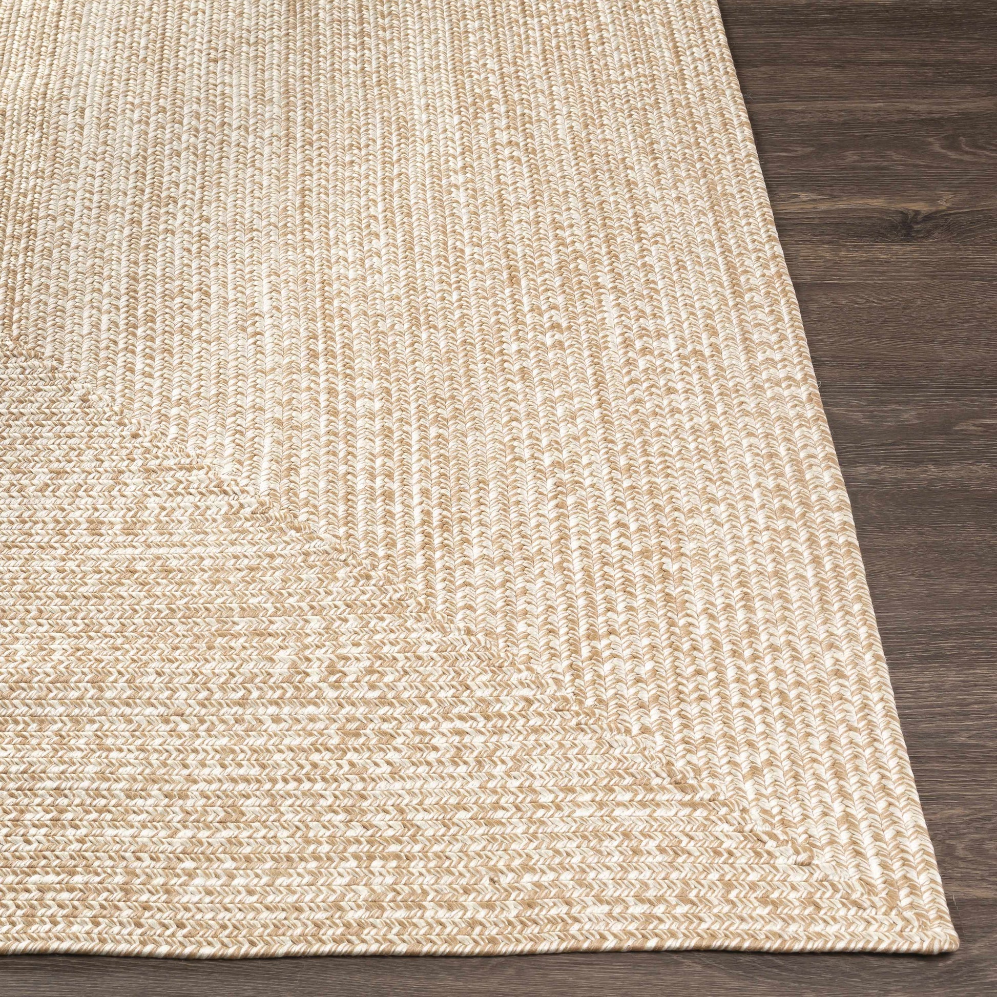 Cream Braided Faux Jute Rug-4
