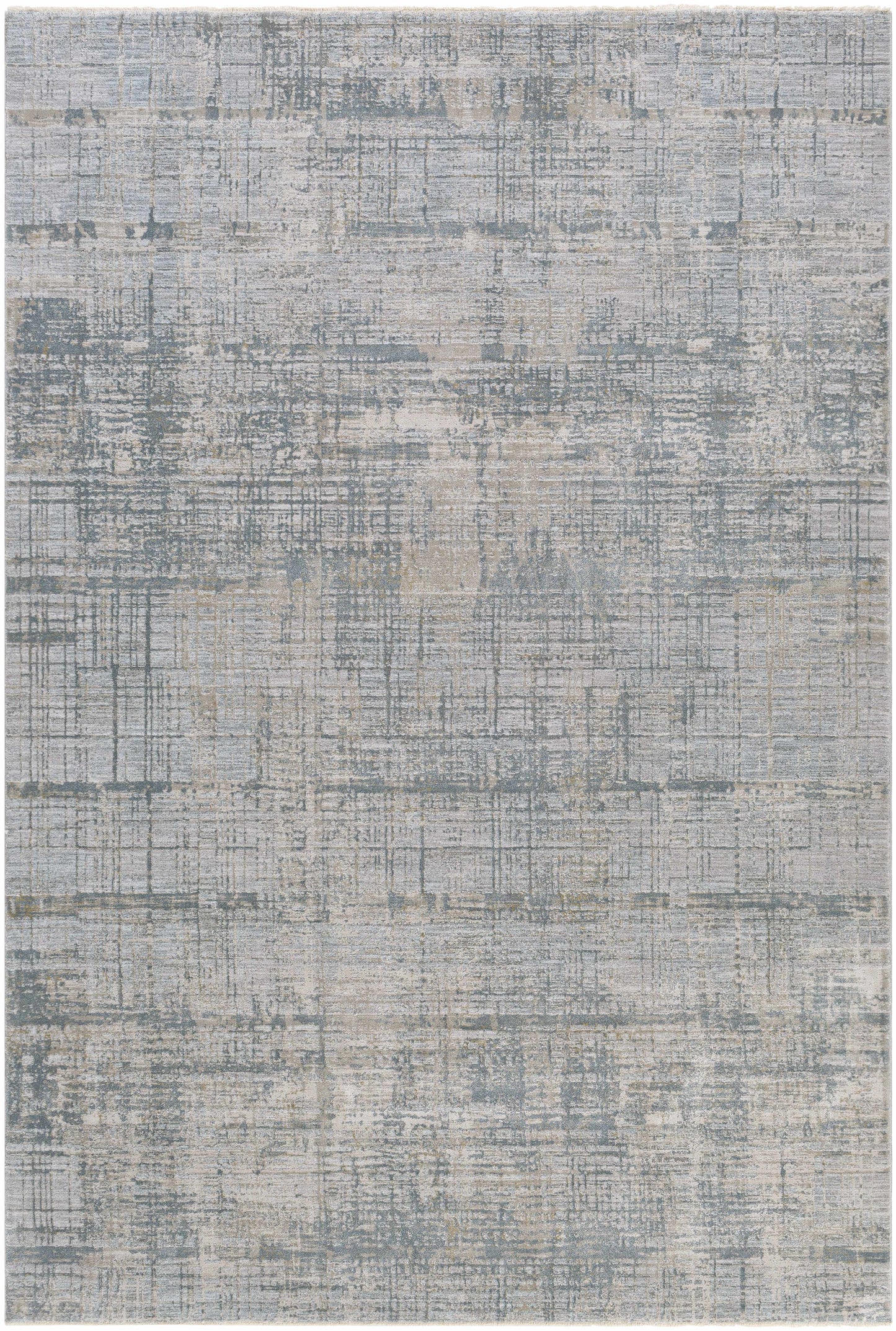 Fallin Gray Abstract Striped Luxe Rug-5