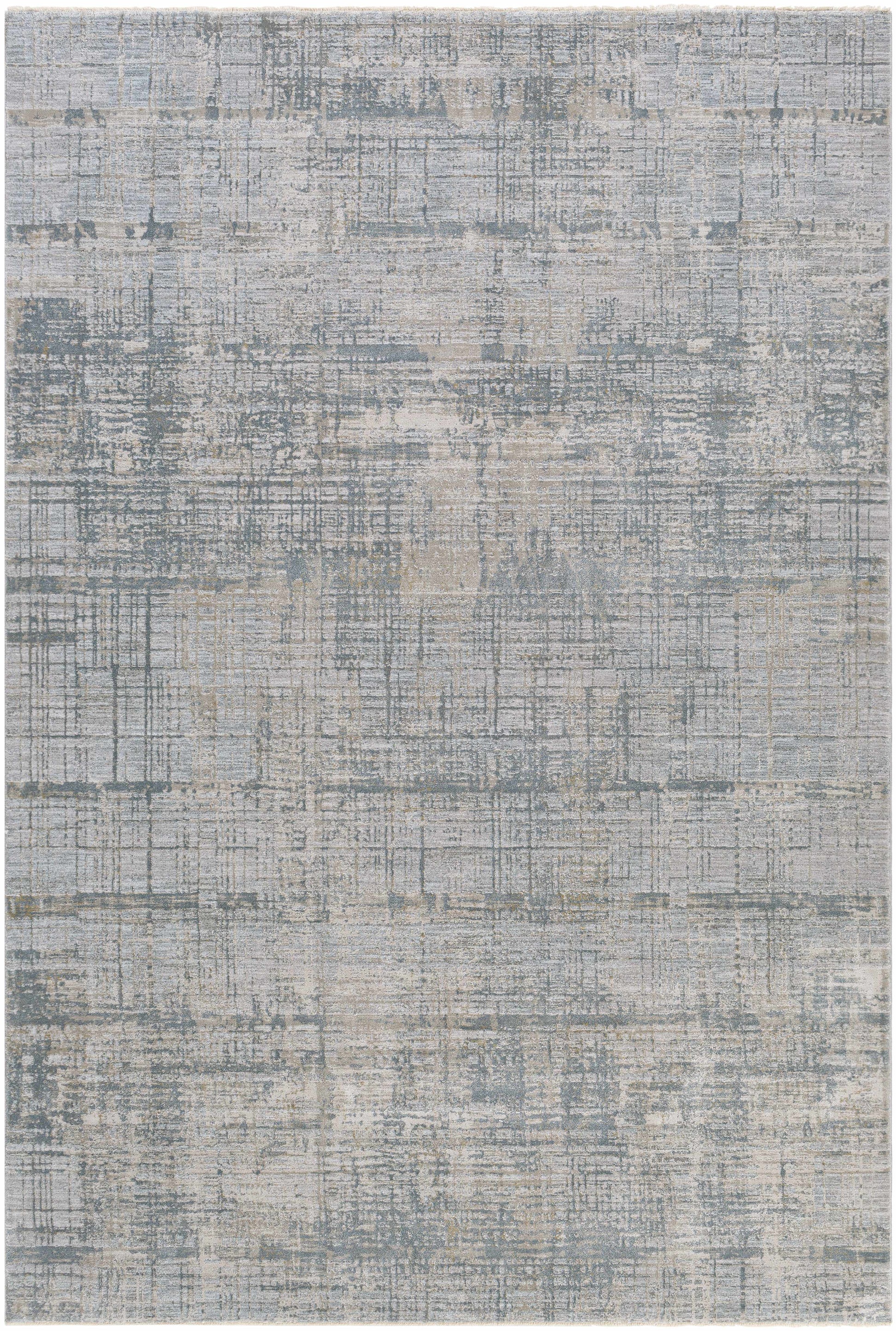 Fallin Gray Abstract Striped Luxe Rug-5
