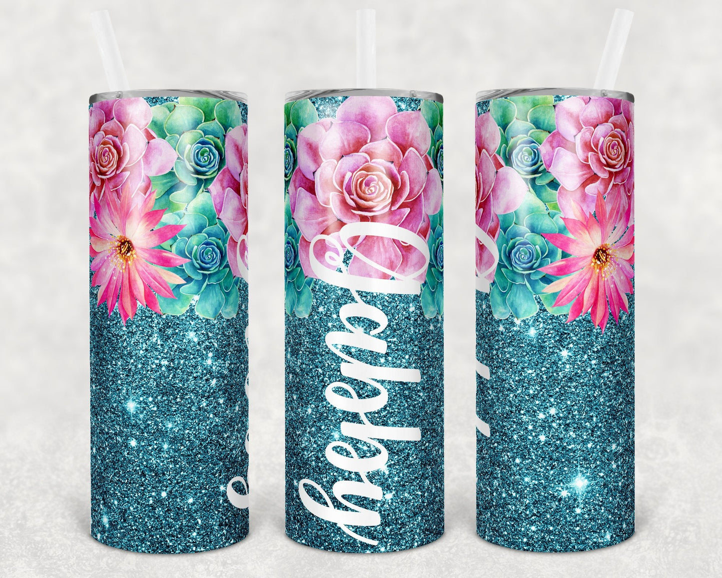 Succulent 20 oz Skinny Tumbler