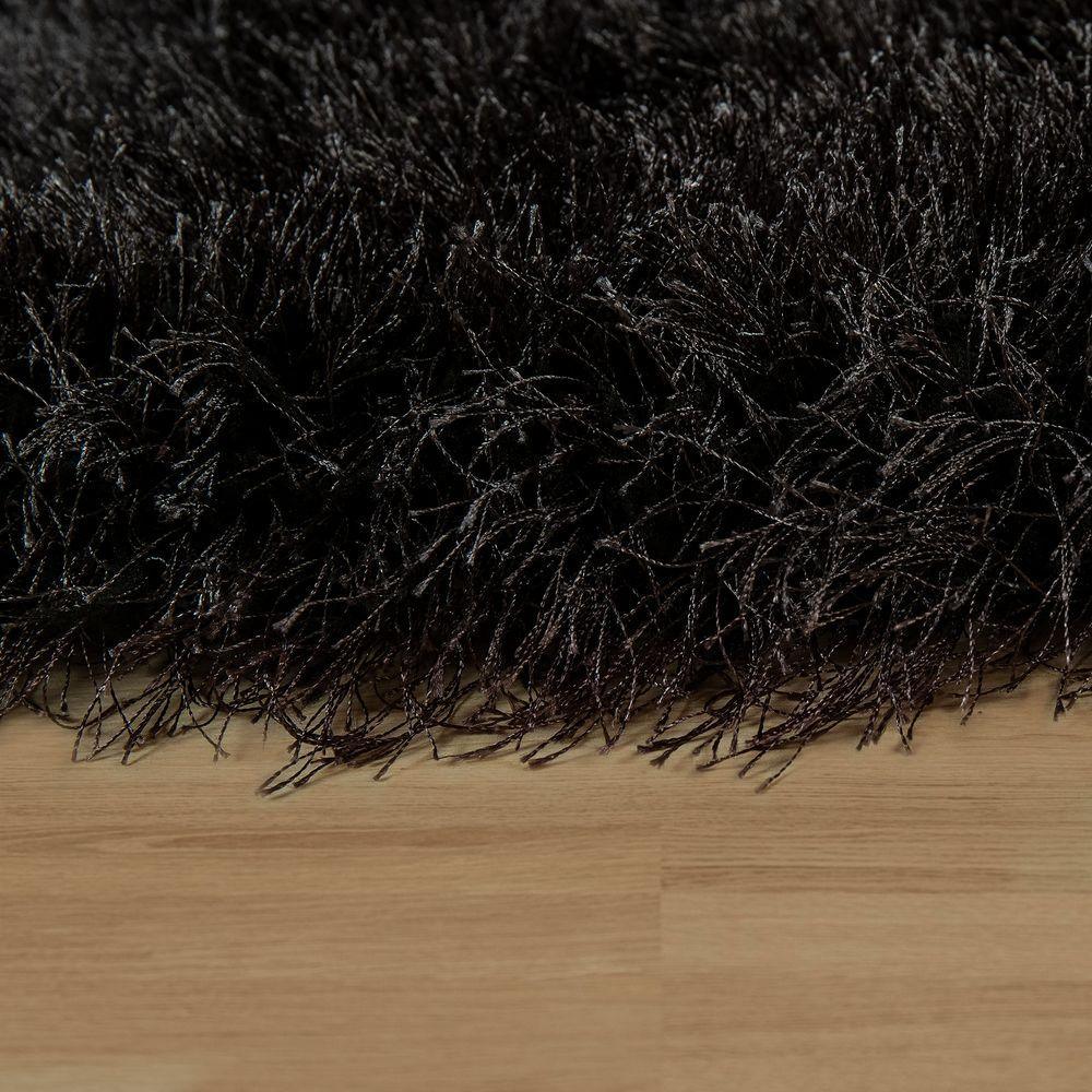 Fluffy Rug Shaggy For Living Room Soft & Shimmering - Black-1