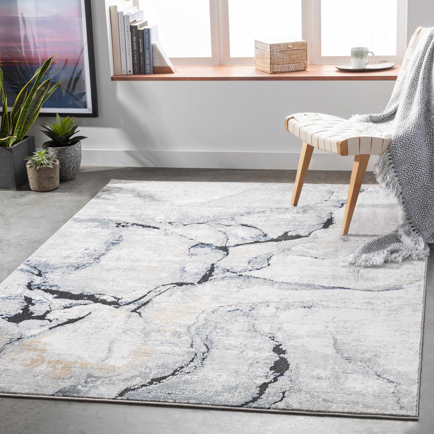 Fremantle Gray Marble Rug-0