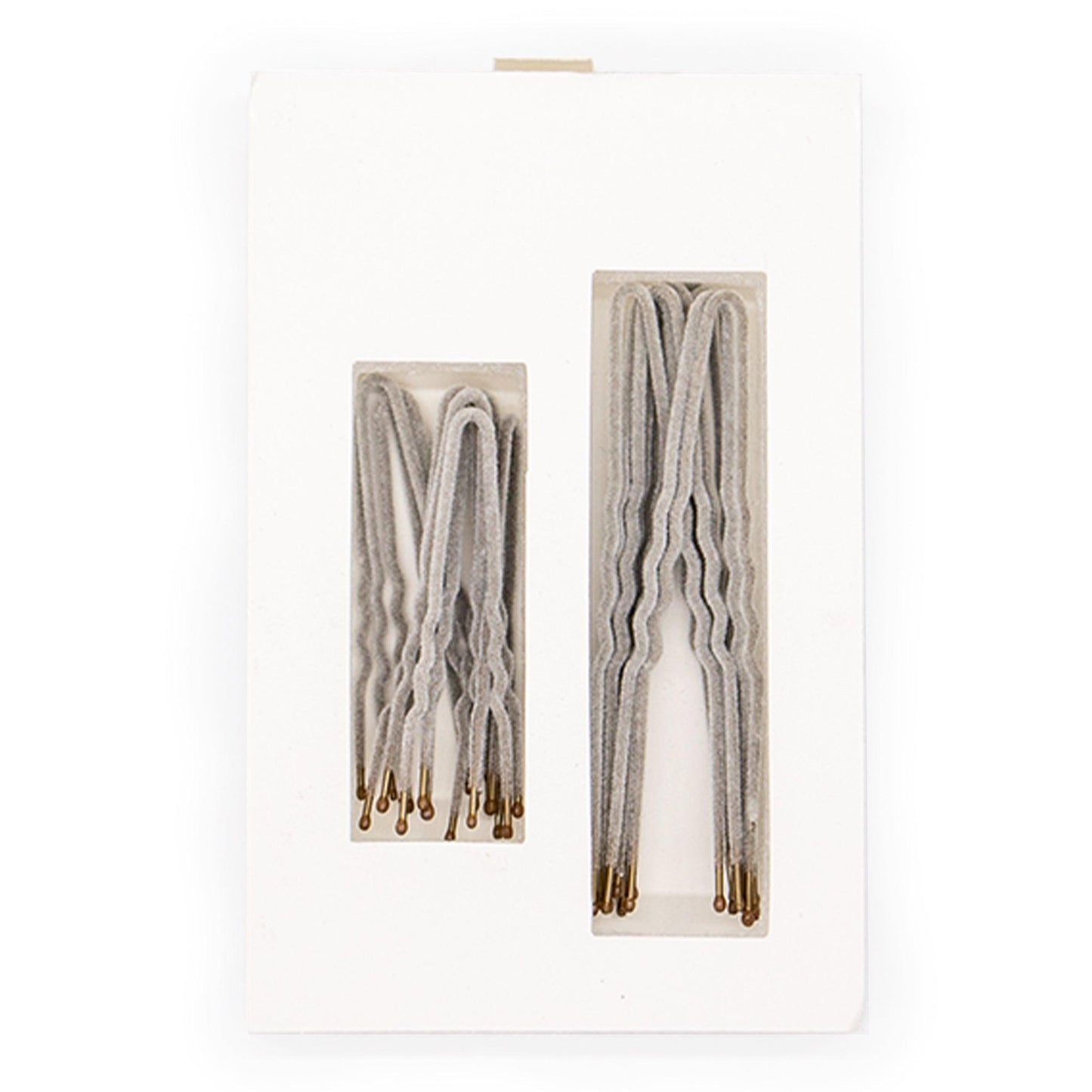 Frenchies Grey Velvet Hairpins-3
