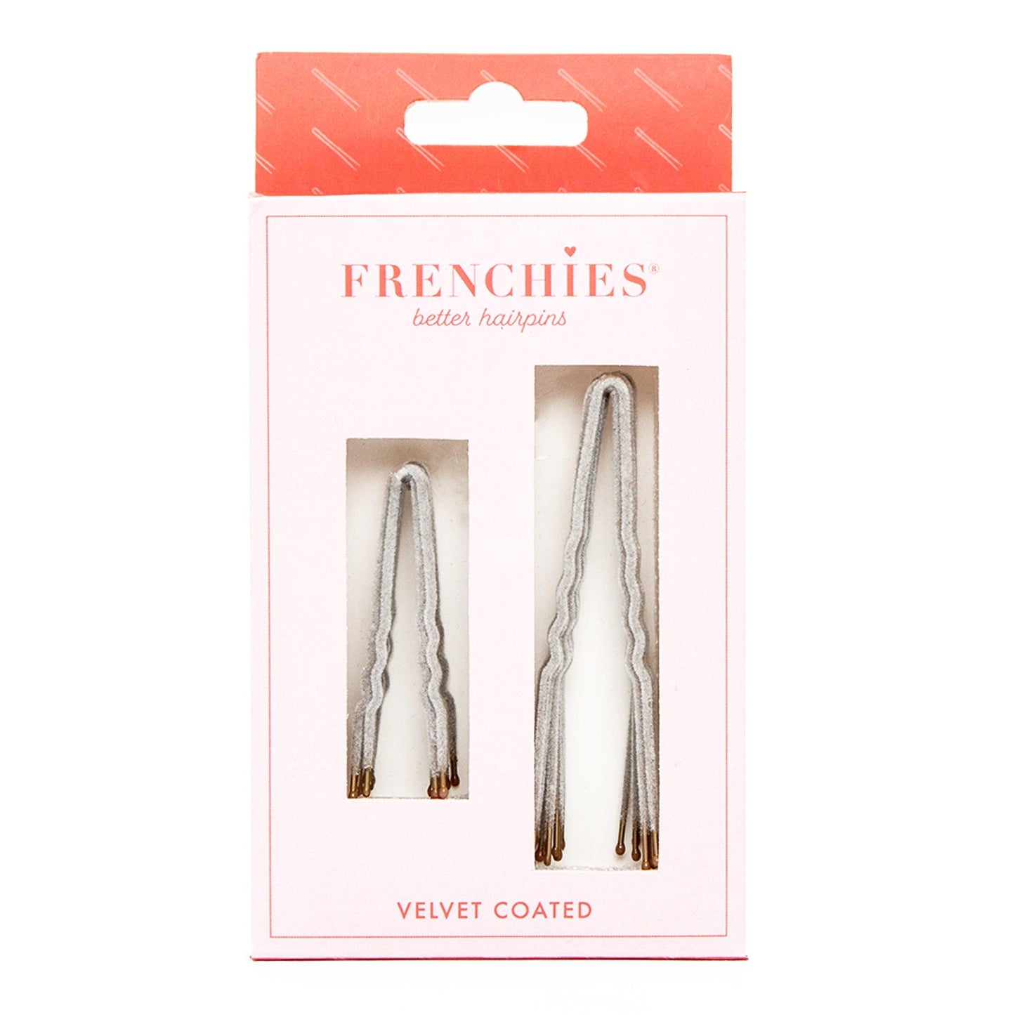 Frenchies Grey Velvet Hairpins-0