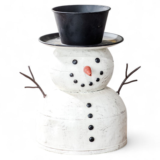 Frosty Tin Snowman Figurine