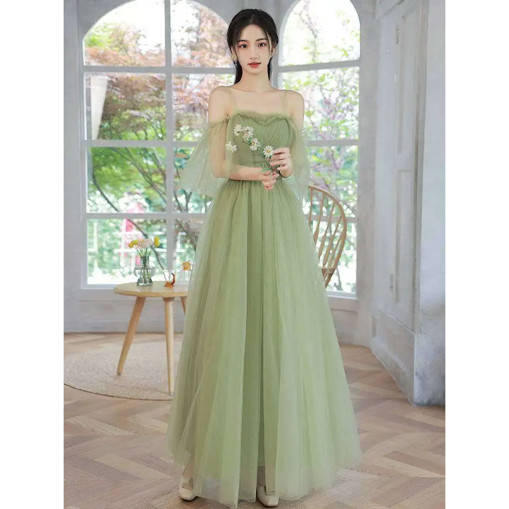 Fruit Green Fashion Personalized Long Tulle Dresses
