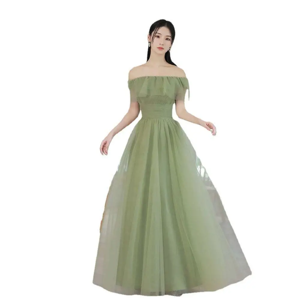 Fruit Green Fashion Personalized Long Tulle Dresses