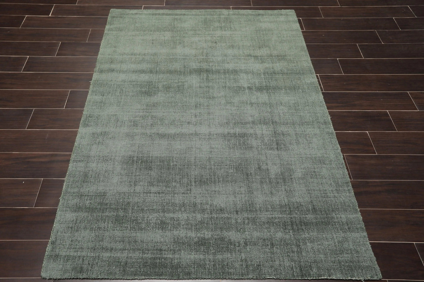 4x6 Green Hand Tufted Handmade 100% Wool Modern & Contemporary Oriental Area Rug-1