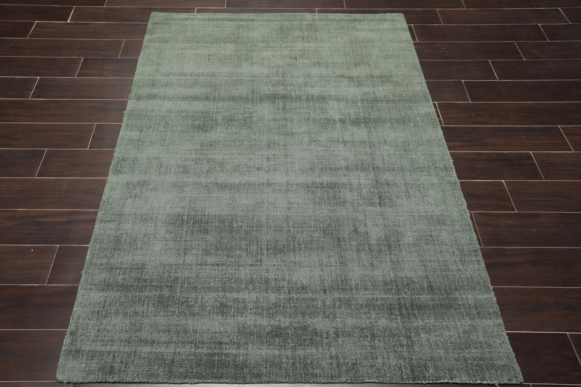 4x6 Green Hand Tufted Handmade 100% Wool Modern & Contemporary Oriental Area Rug-1