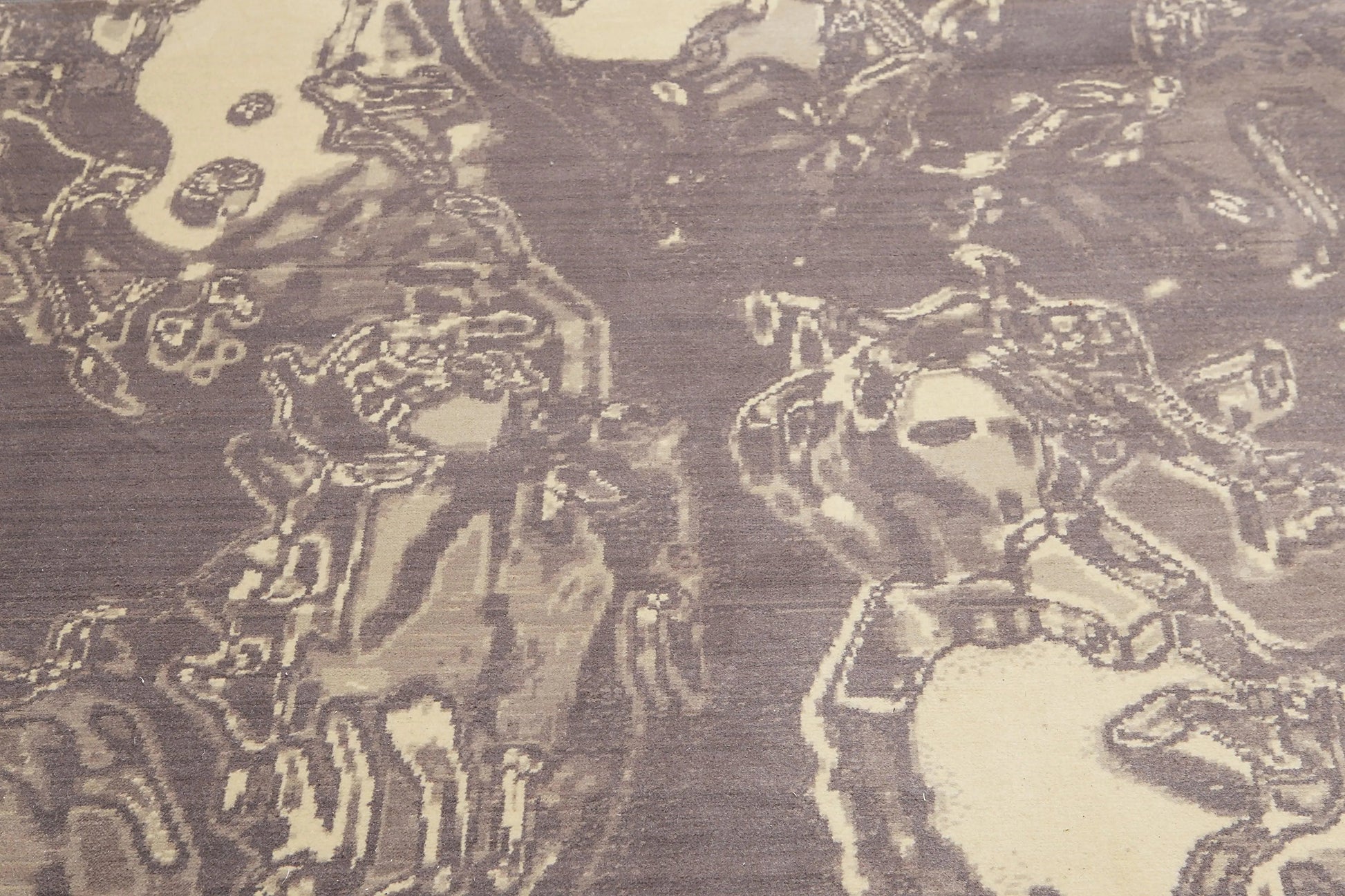 8' x 10' Modern 100% Wool Oriental Area rug Gray-4