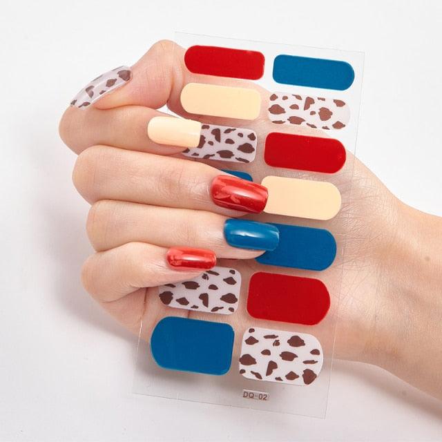 Full Cover Nail Stickers Designer Nail Decals Fashion Five Sorts of Nail Stickers  Nail Sticker set Nail Decoration Nail Strips 3D Nail Art Stickers Decal Slider Template Diy Nail Tool Decorations Nail Art Design Self Adhesive Luxury Designer Nail Sticker