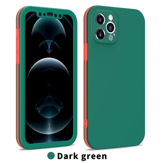 Full Cover Protective Phone Case For iPhone 12 Mini 11 Pro XS Max X XR 6 7 8 Plus Soft Silicone Shockproof Cover Full Body  Anti-Shock Protection Drop Protection Silicone iphone Cover