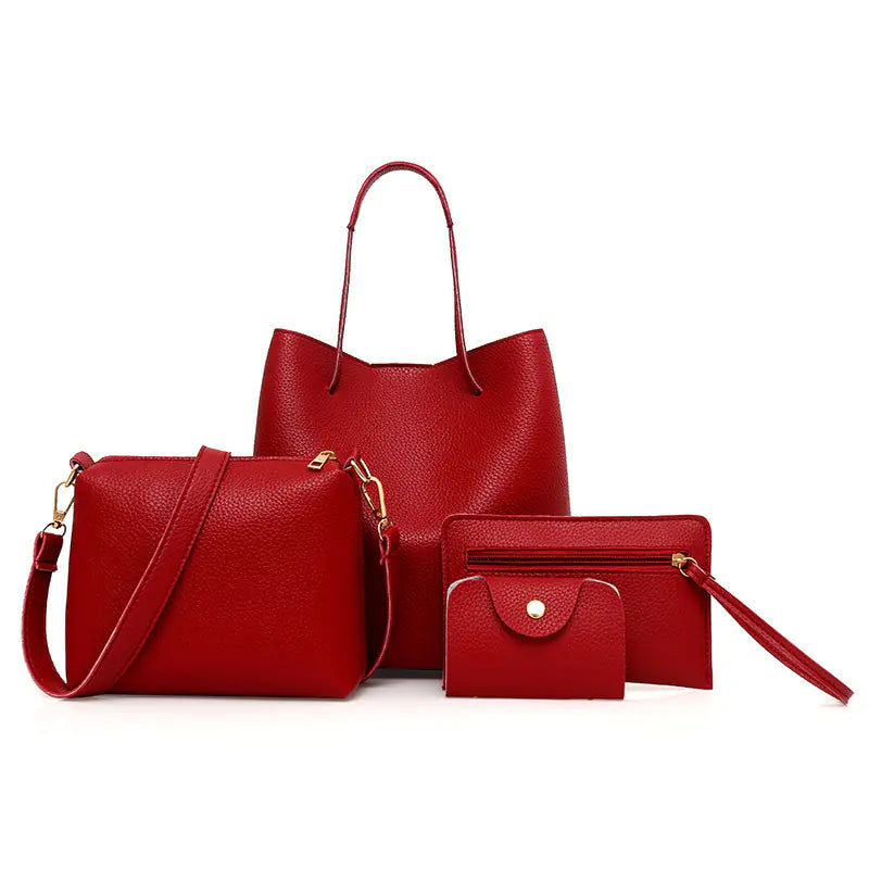 Fashionable 4-Piece Bucket Tote Bag Set (New Arrival)