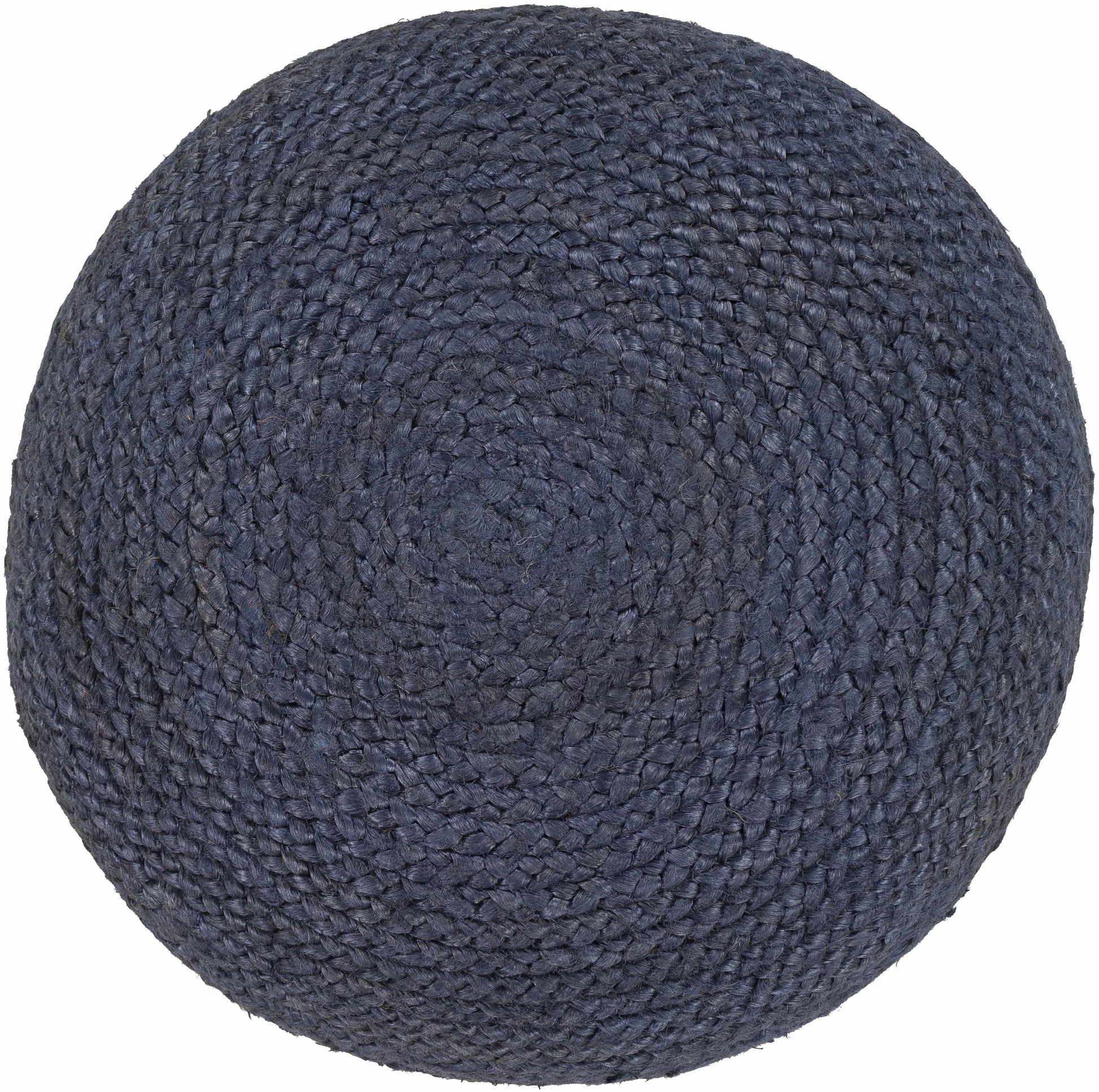 Gail Navy Jute Knitted Pouf-4