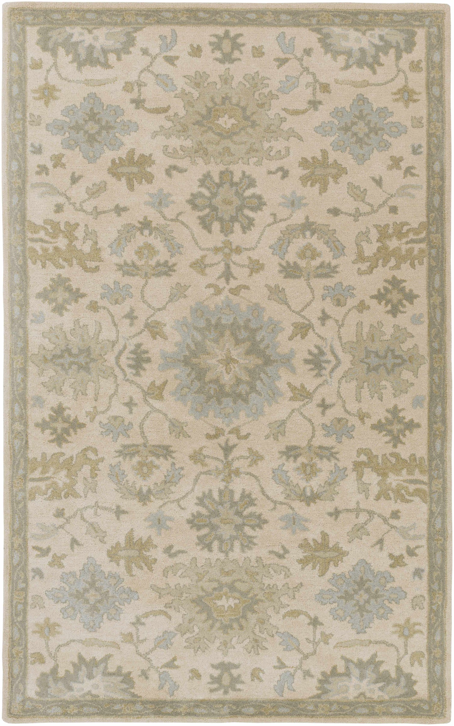 Hazen 1197 Hand Tufted Light Beige Wool Rug-8