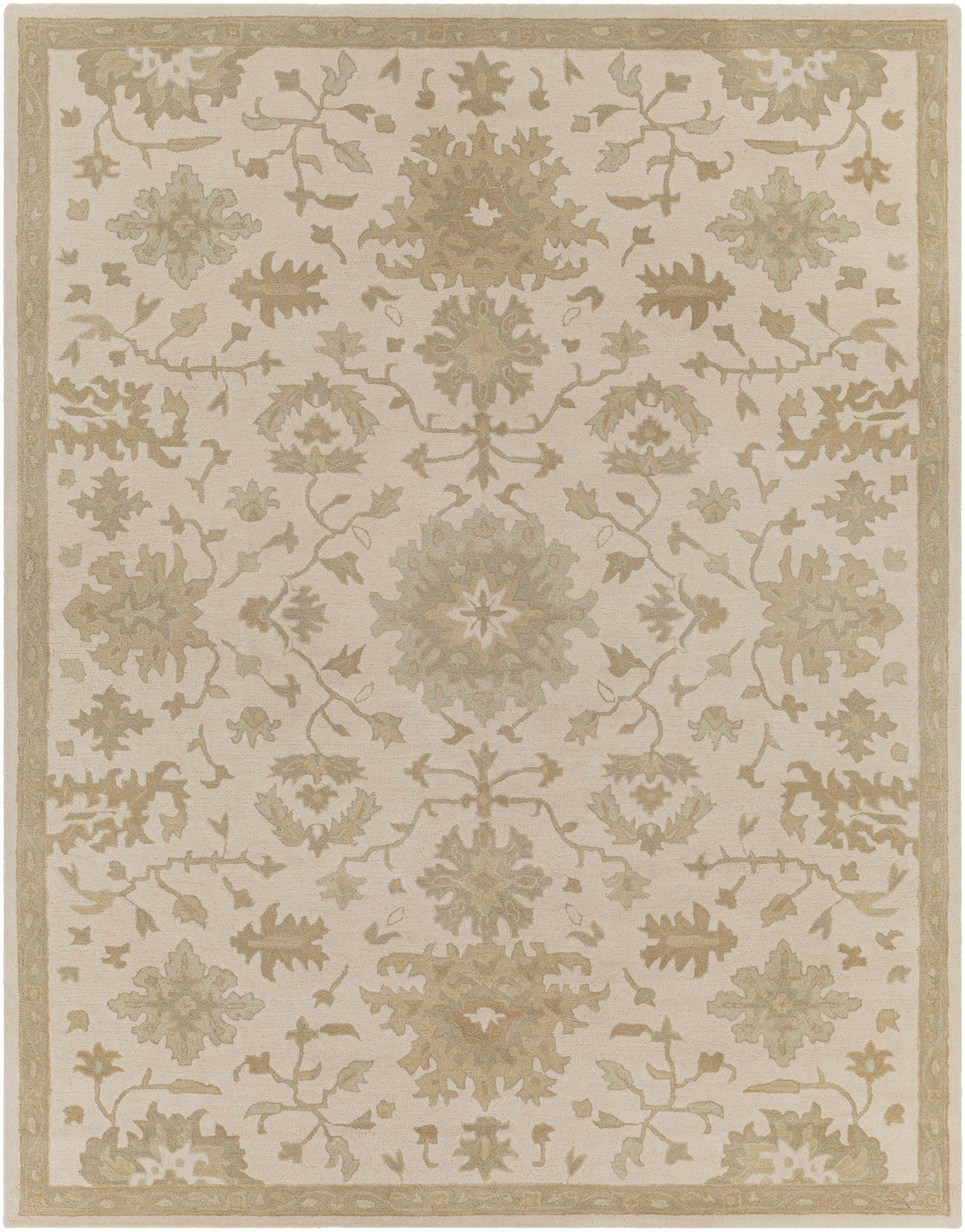 Hazen 1197 Hand Tufted Light Beige Wool Rug-10