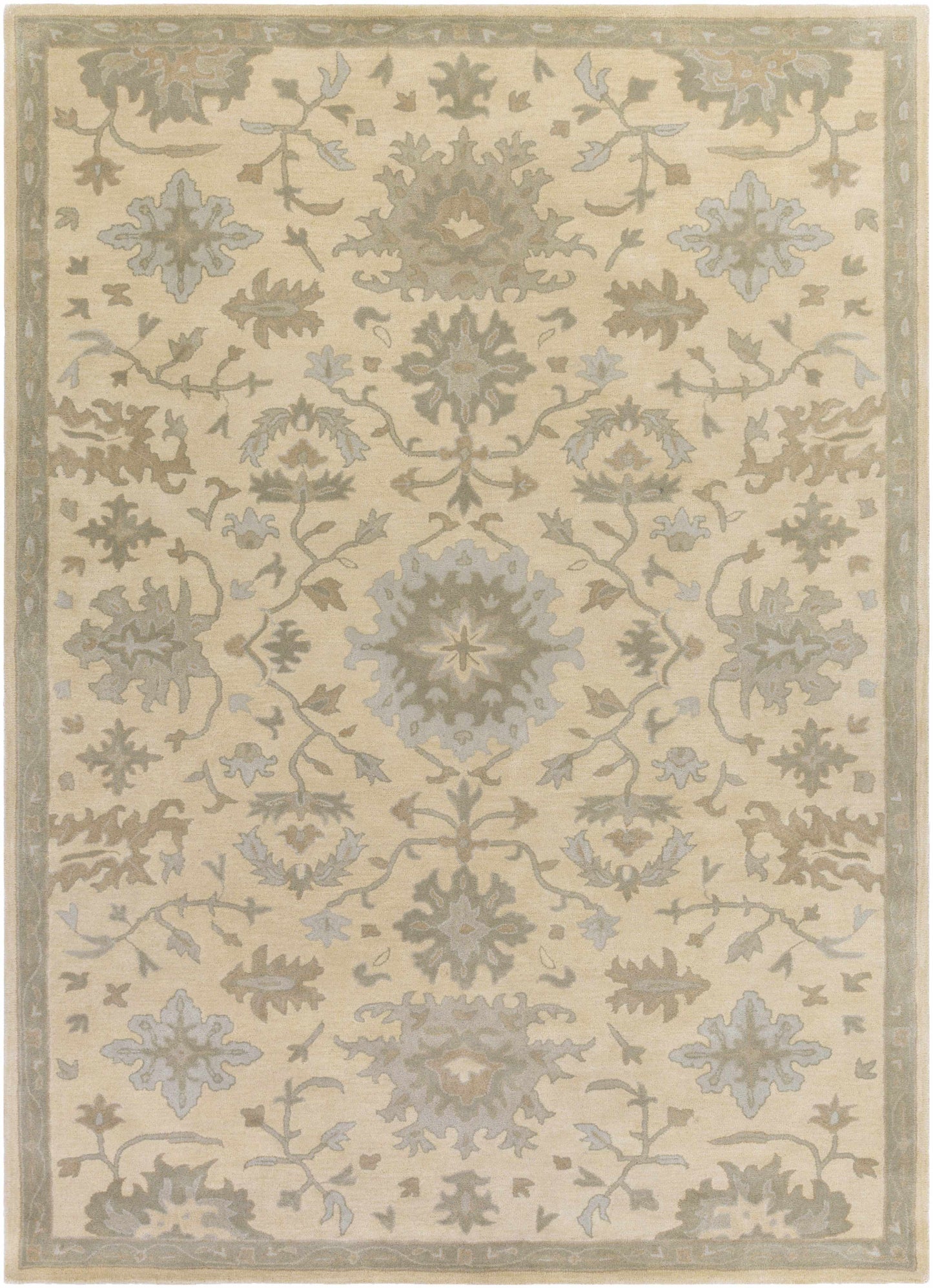 Hazen 1197 Hand Tufted Light Beige Wool Rug-0