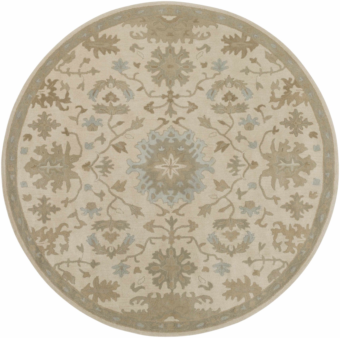 Hazen 1197 Hand Tufted Light Beige Wool Rug-6