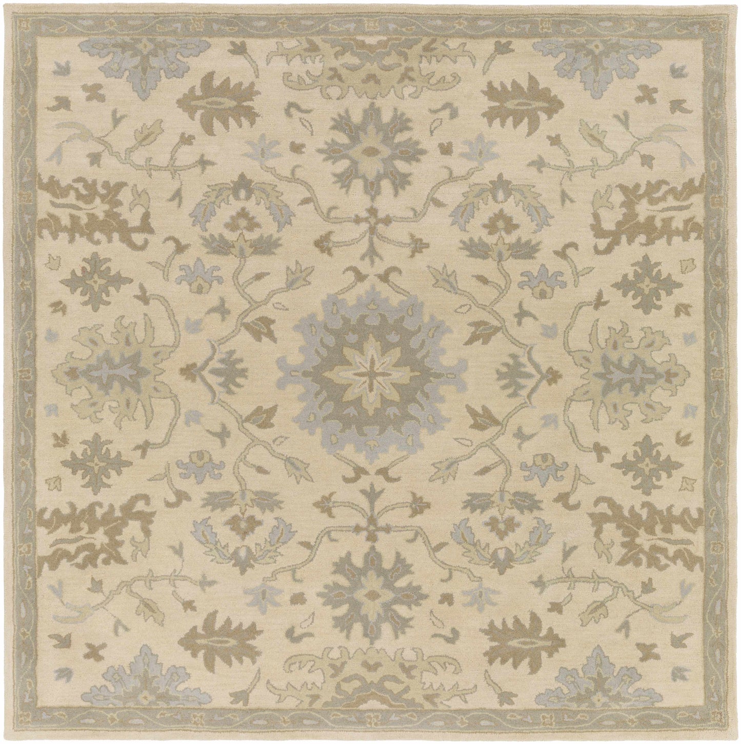 Hazen 1197 Hand Tufted Light Beige Wool Rug-7