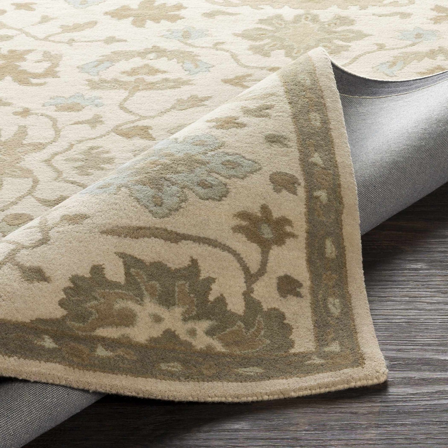 Hazen 1197 Hand Tufted Light Beige Wool Rug-4
