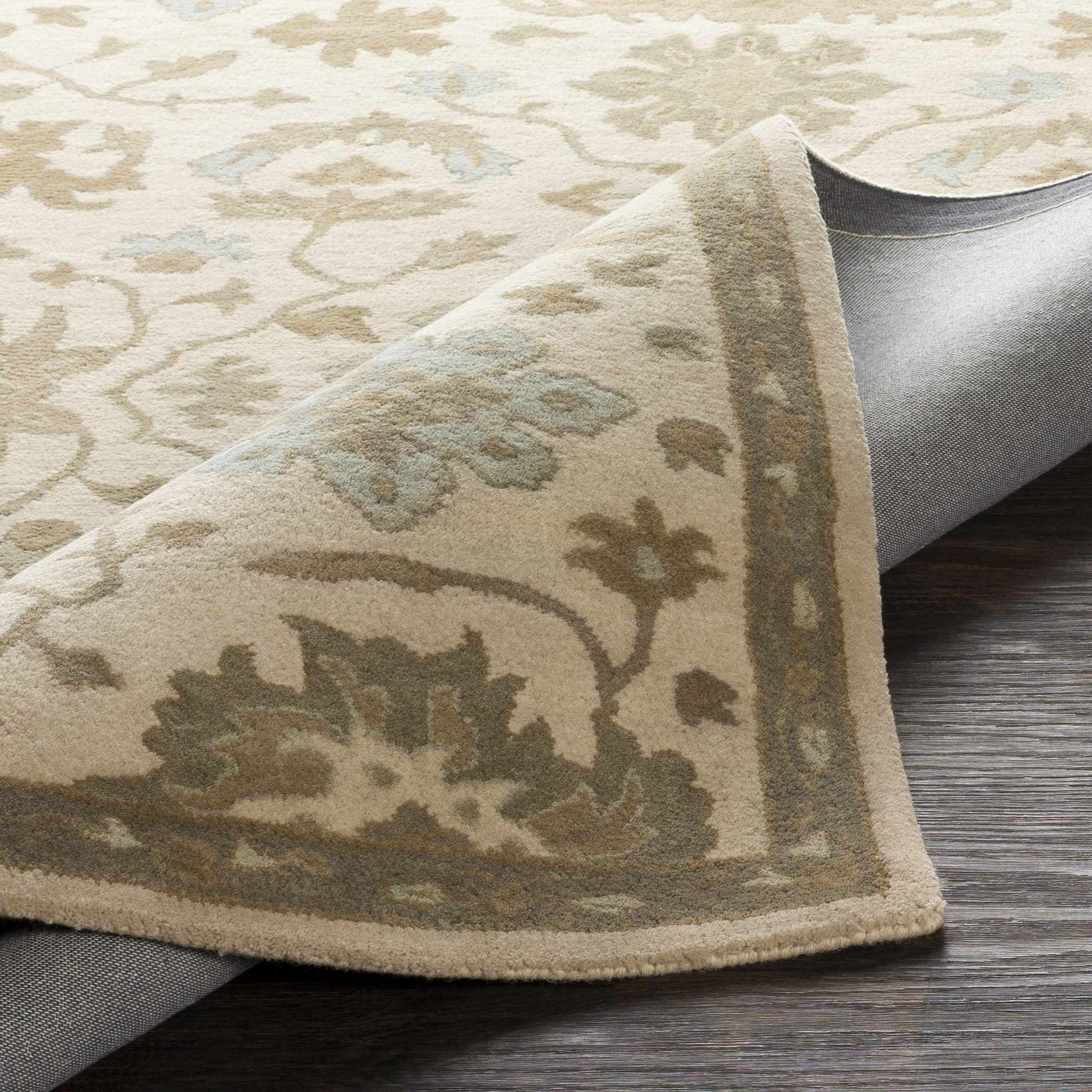 Hazen 1197 Hand Tufted Light Beige Wool Rug-4