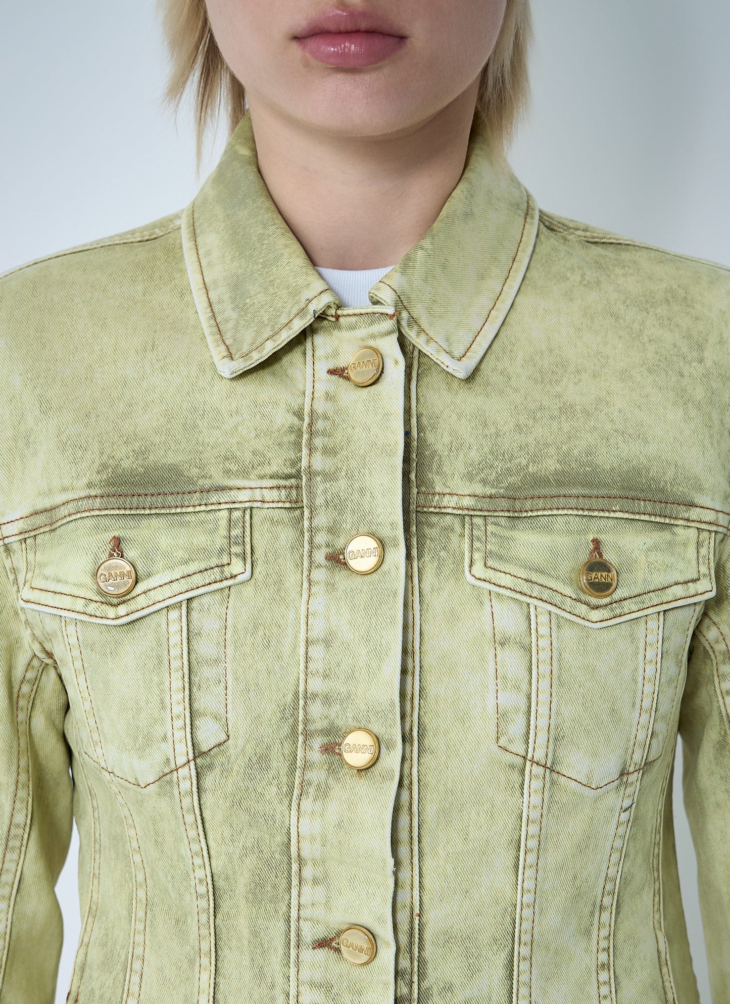 Ganni Women Foil Denim Jacket
