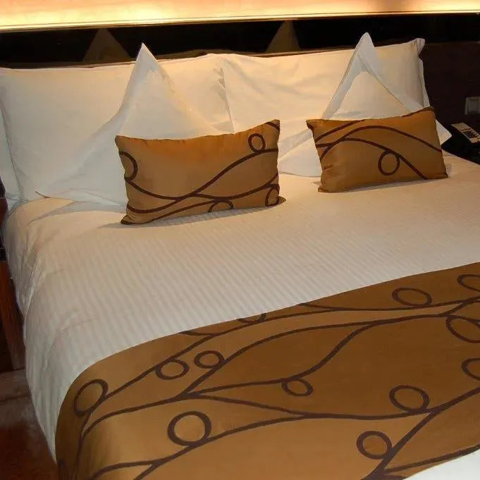 T-250 Blended Collection 5 MM Satin Stripe Bed Sheets-4