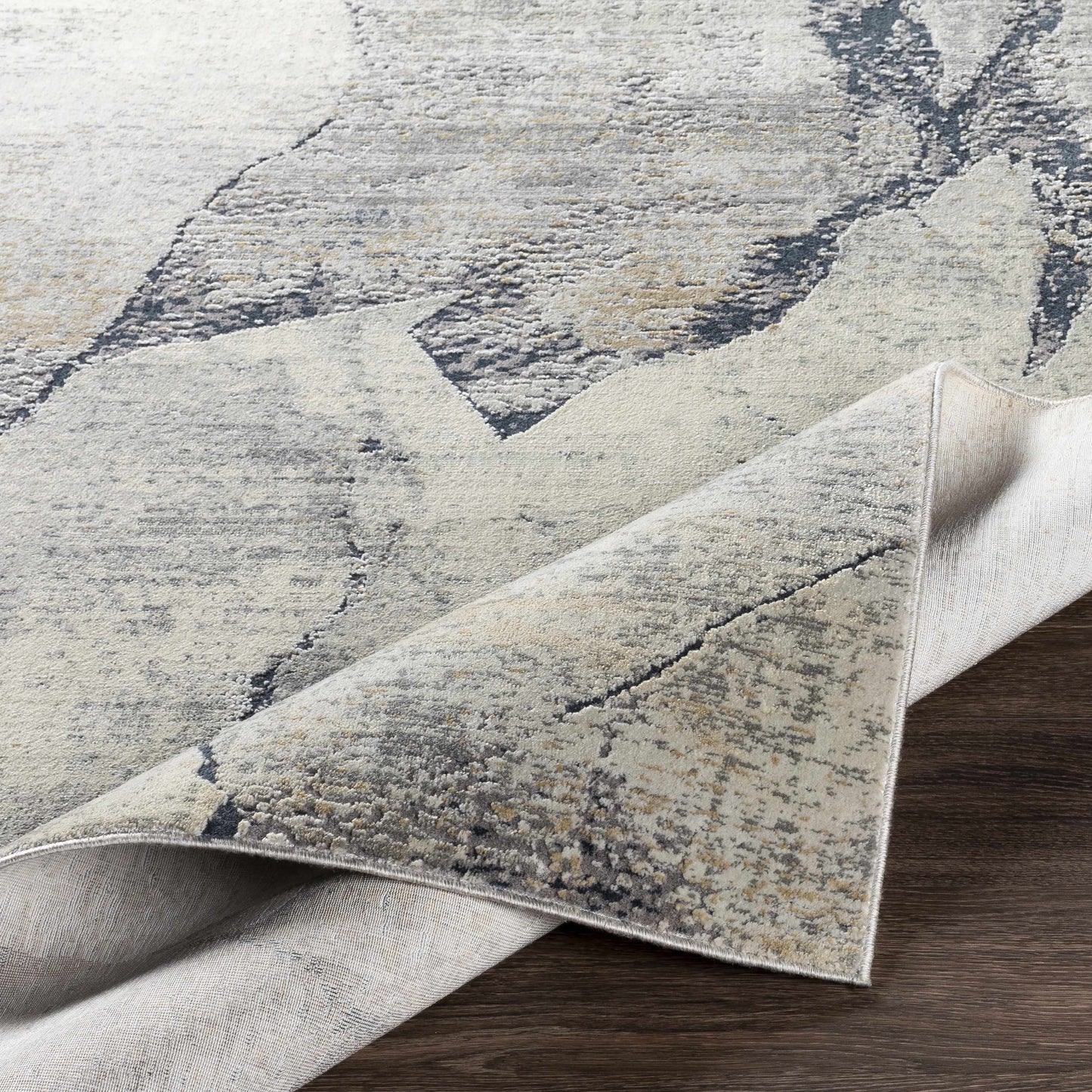 Gasquet Gray Marble Textured Luxe Rug-3