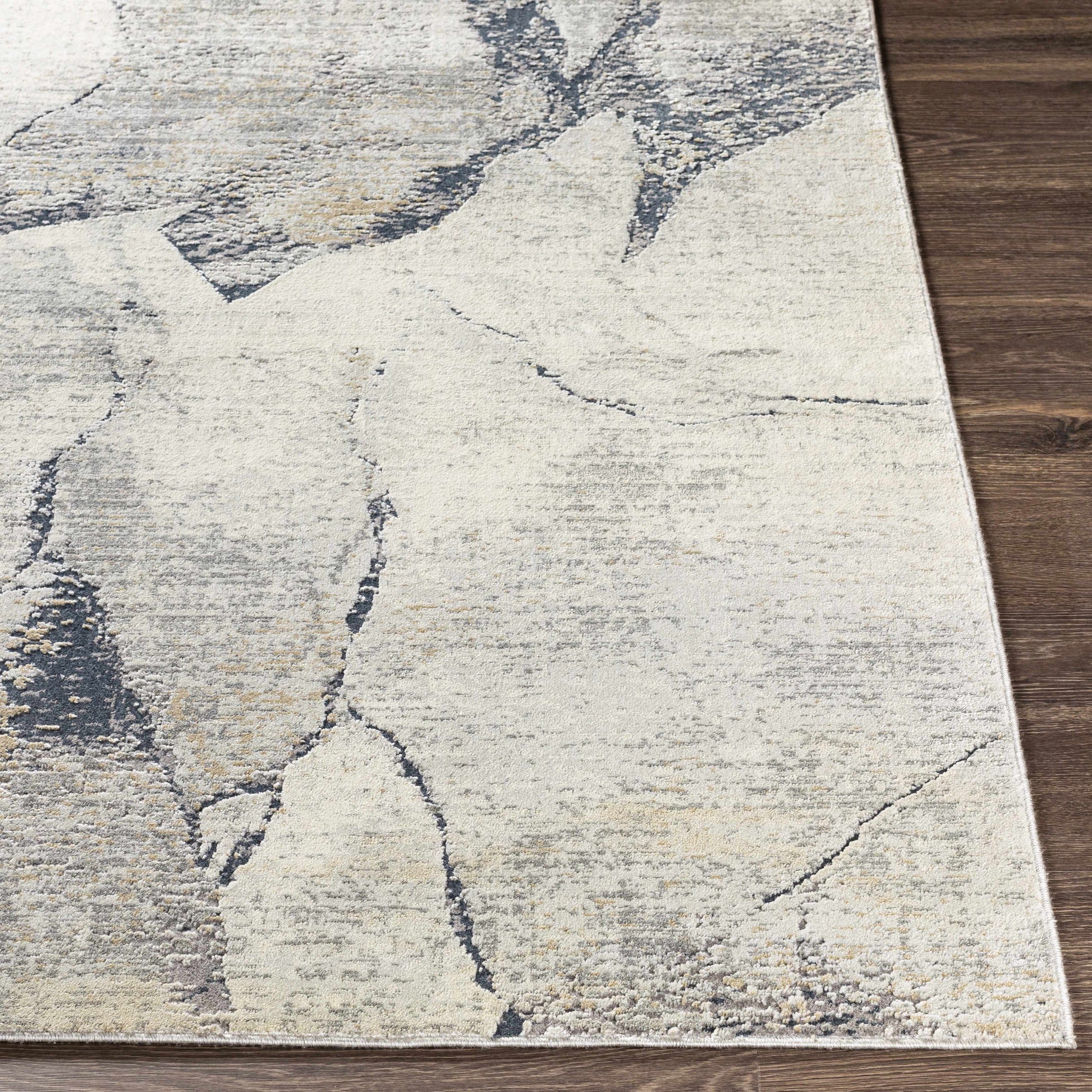 Gasquet Gray Marble Textured Luxe Rug-2