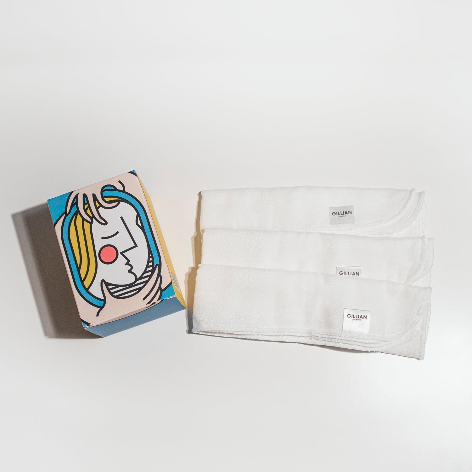 Gillian Cosmetics Muslin Cleansing Cloth 3 Pack-0