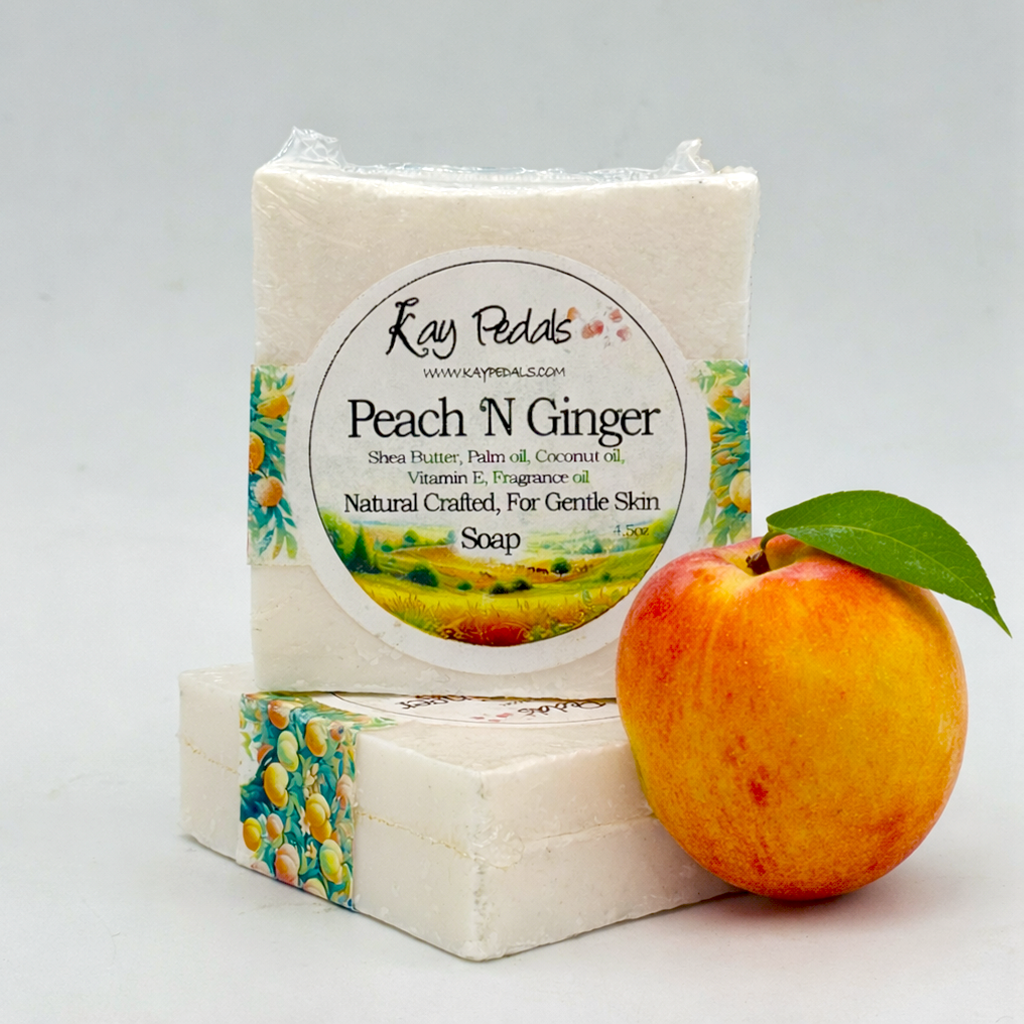 Ginger Peach Natural Crafted Bar Soap 4.5oz-0