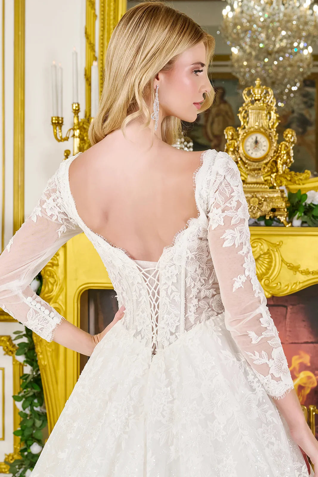 Wedding dress, beads, embroidery and sparkling sequins-4