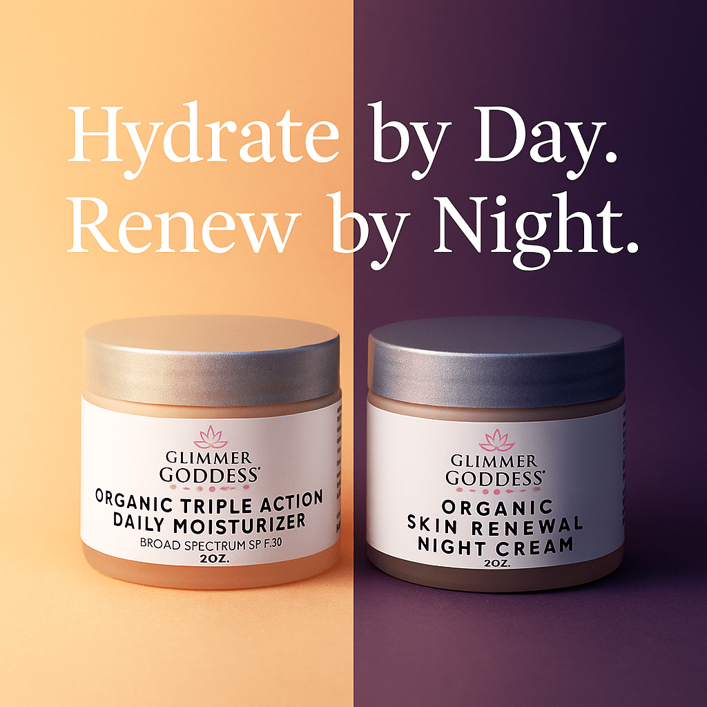 Organic Day & Night Duo – Triple Action SPF 30 Moisturizer + Skin Renewal Night Cream Bundle