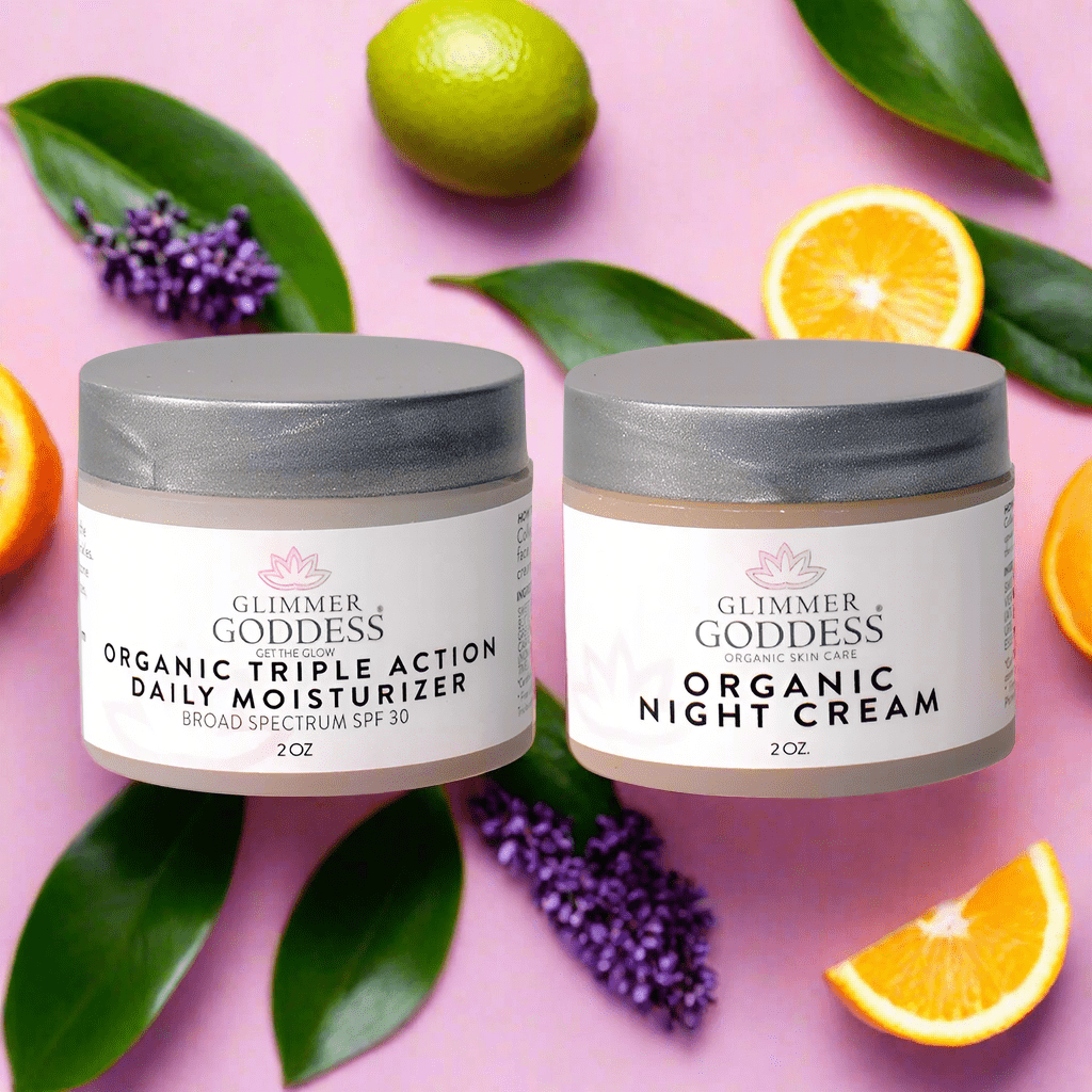 Organic Day & Night Duo – Triple Action SPF 30 Moisturizer + Skin Renewal Night Cream Bundle