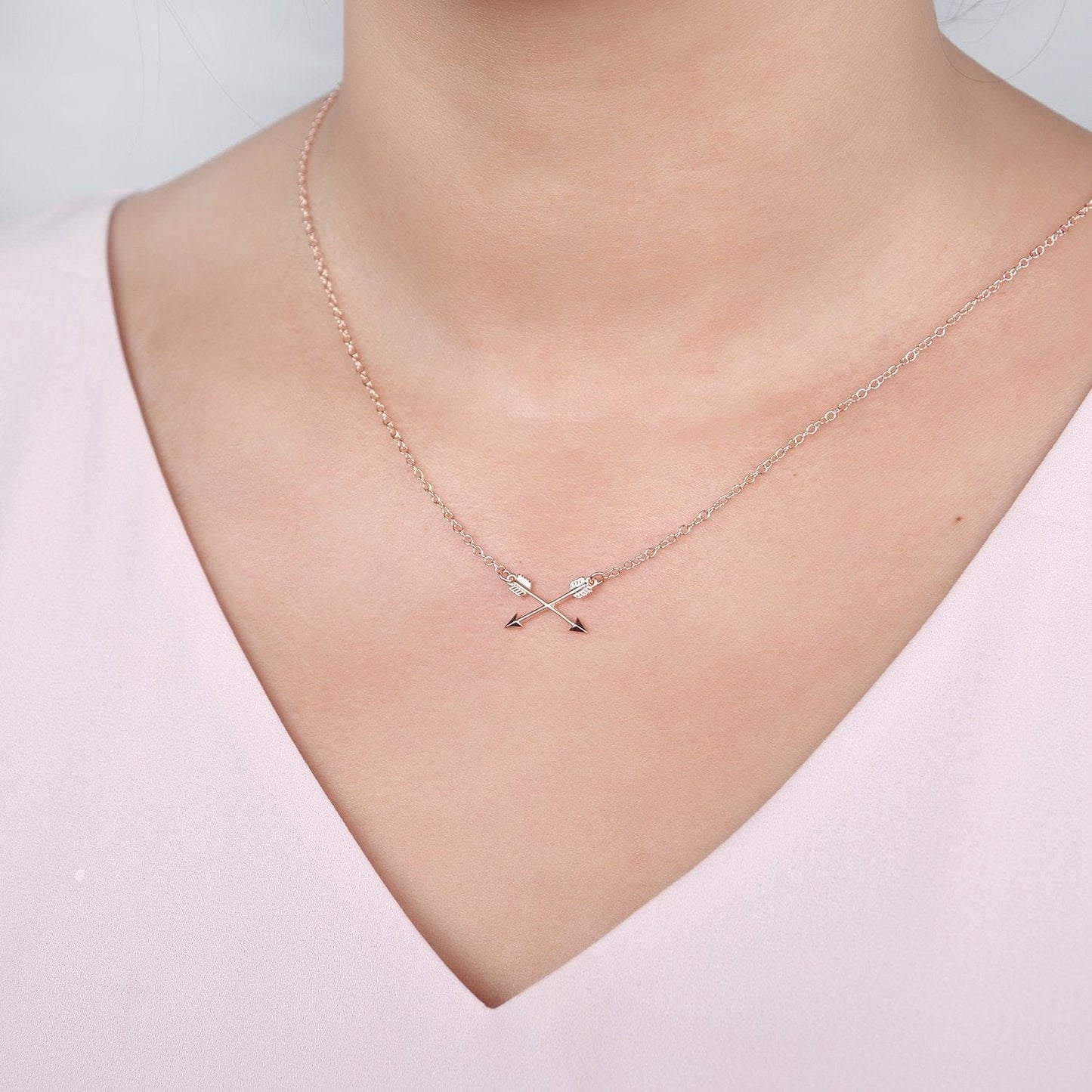Godmother Double Intersecting Arrows Necklace